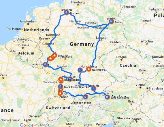 Germany travel itinerary
