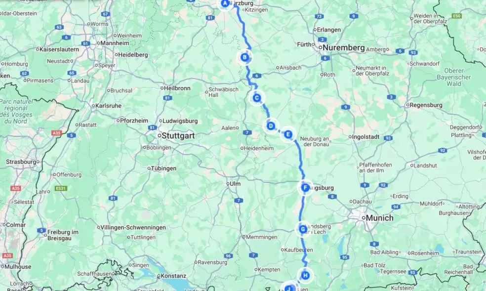 romantic road germany castles